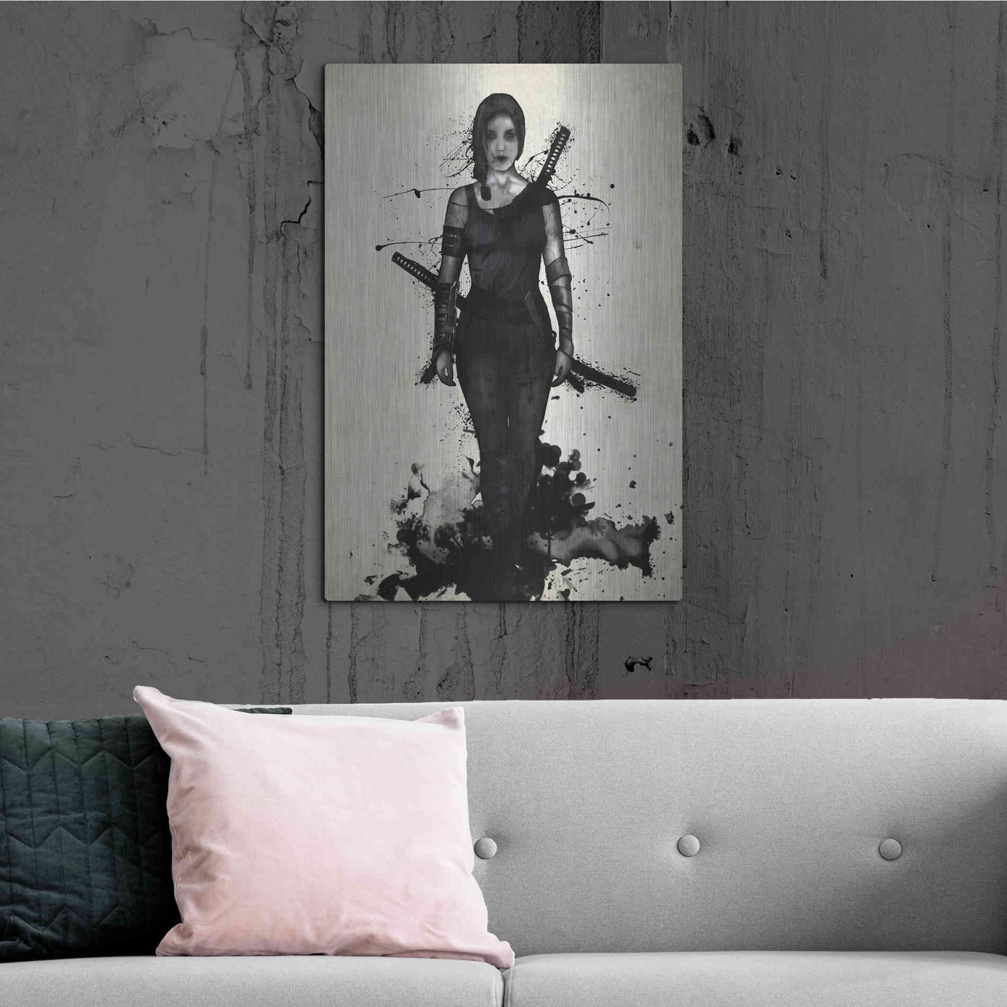 Luxe Metal Art 'Onna Bugeisha' by Nicklas Gustafsson, Metal Wall Art,24x36