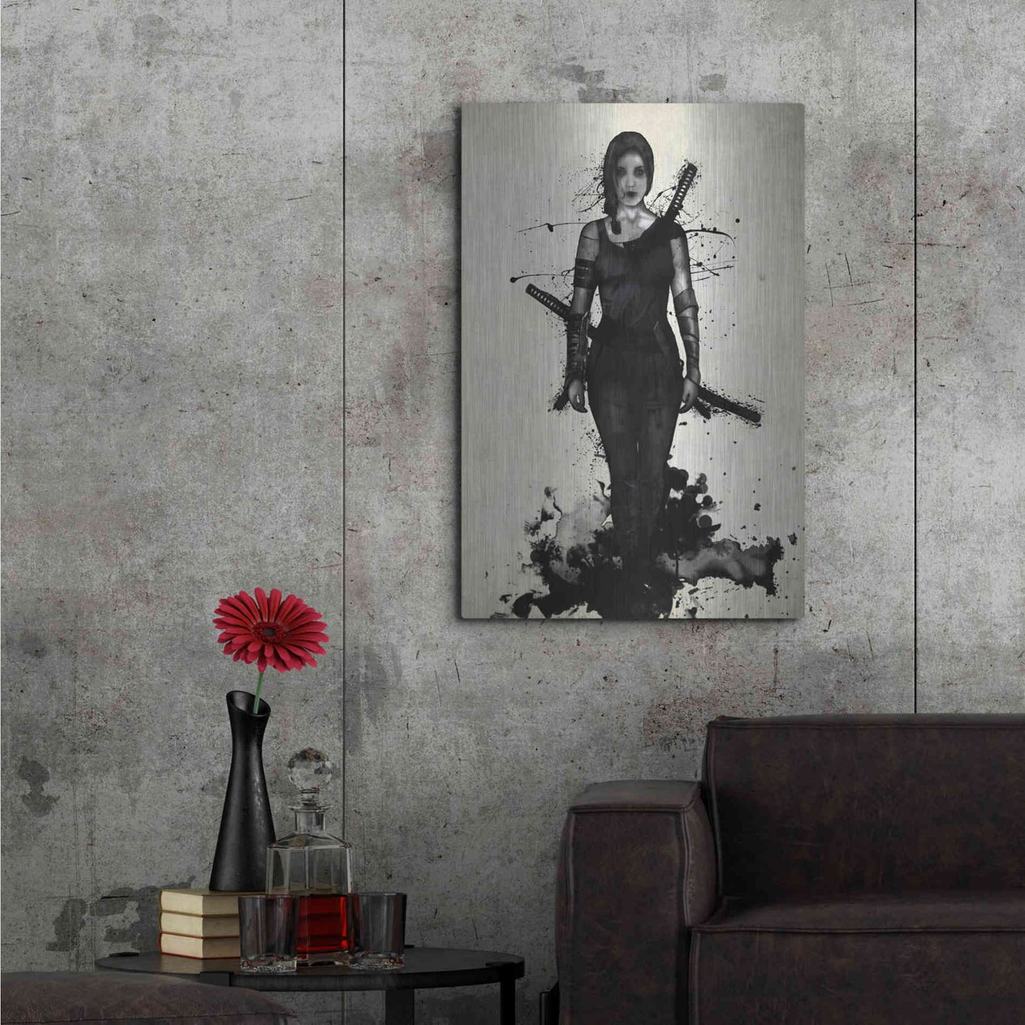Luxe Metal Art 'Onna Bugeisha' by Nicklas Gustafsson, Metal Wall Art,24x36