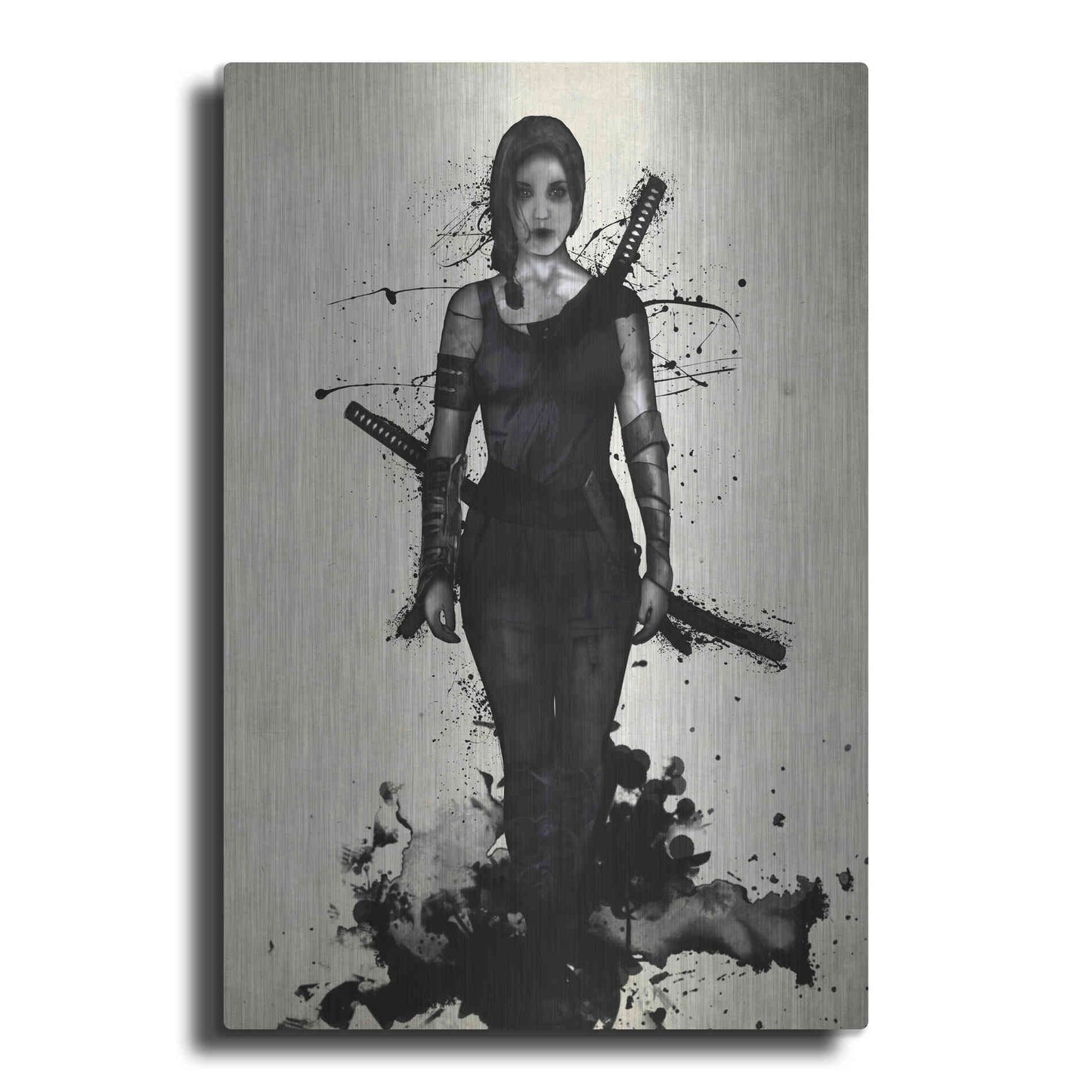 Luxe Metal Art 'Onna Bugeisha' by Nicklas Gustafsson, Metal Wall Art