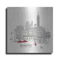 Luxe Metal Art 'World Cafe III NYC Red' by Avery Tillmon, Metal Wall Art