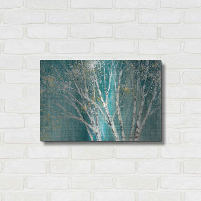 Luxe Metal Art 'Blue Birch' by Julia Purinton, Metal Wall Art,24x16