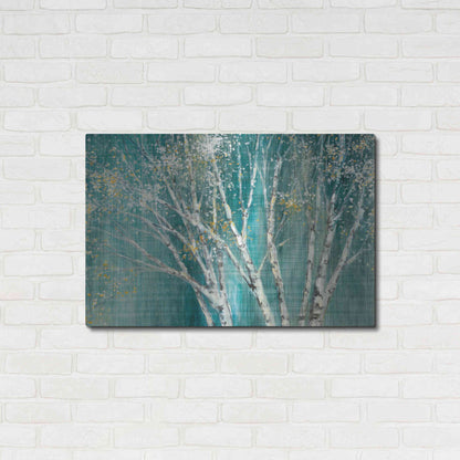 Luxe Metal Art 'Blue Birch' by Julia Purinton, Metal Wall Art,36x24