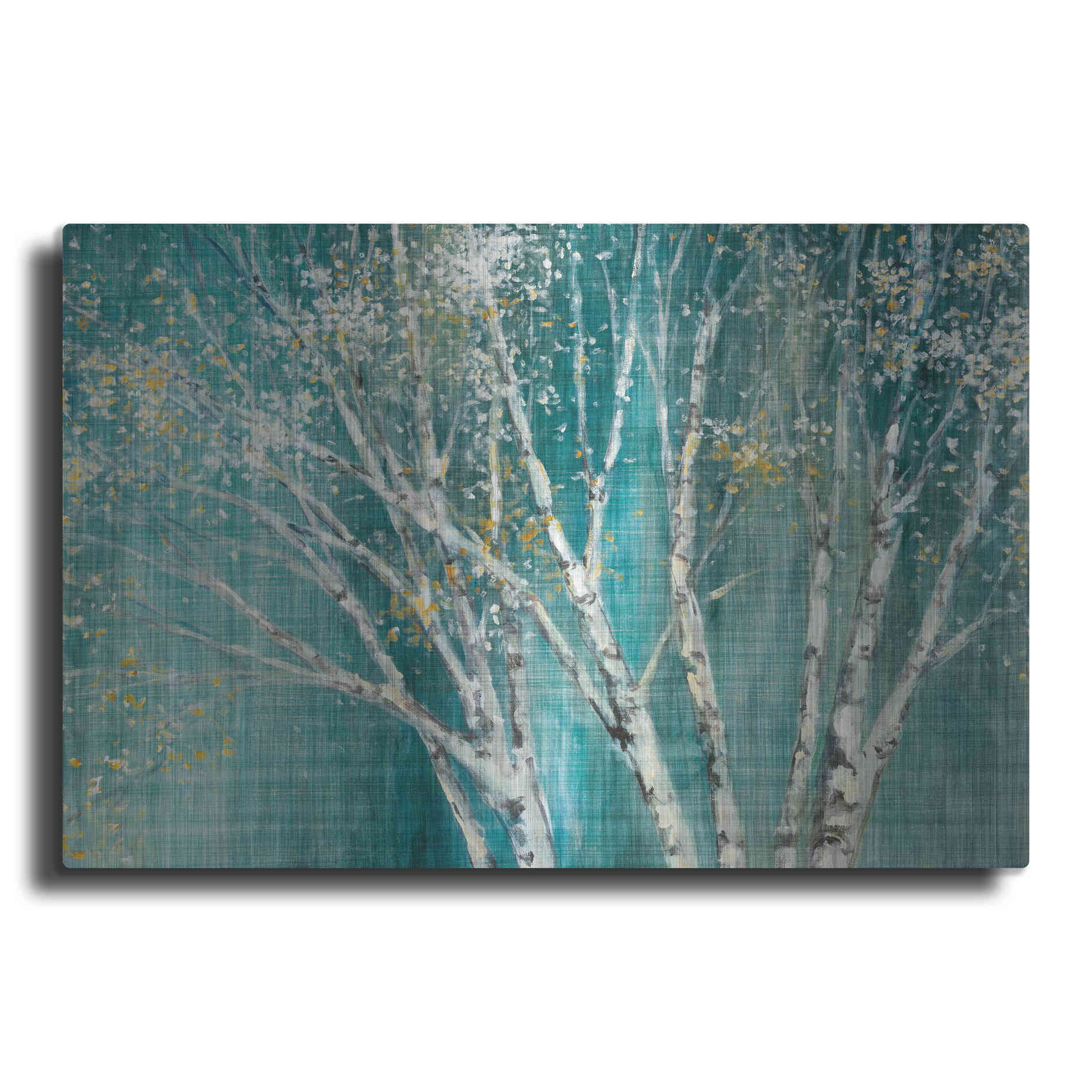 Luxe Metal Art 'Blue Birch' by Julia Purinton, Metal Wall Art