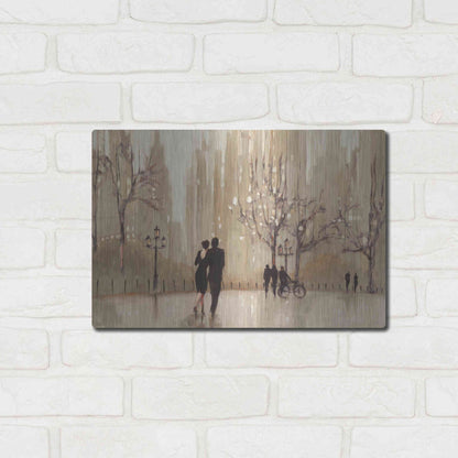 Luxe Metal Art 'An Evening Out Neutral' by Julia Purinton, Metal Wall Art,16x12