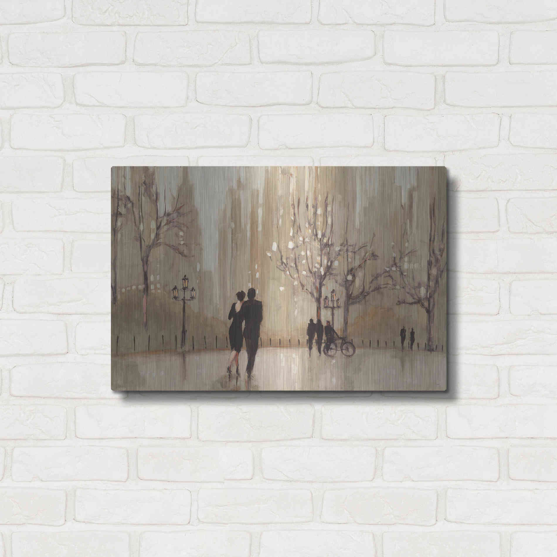 Luxe Metal Art 'An Evening Out Neutral' by Julia Purinton, Metal Wall Art,24x16