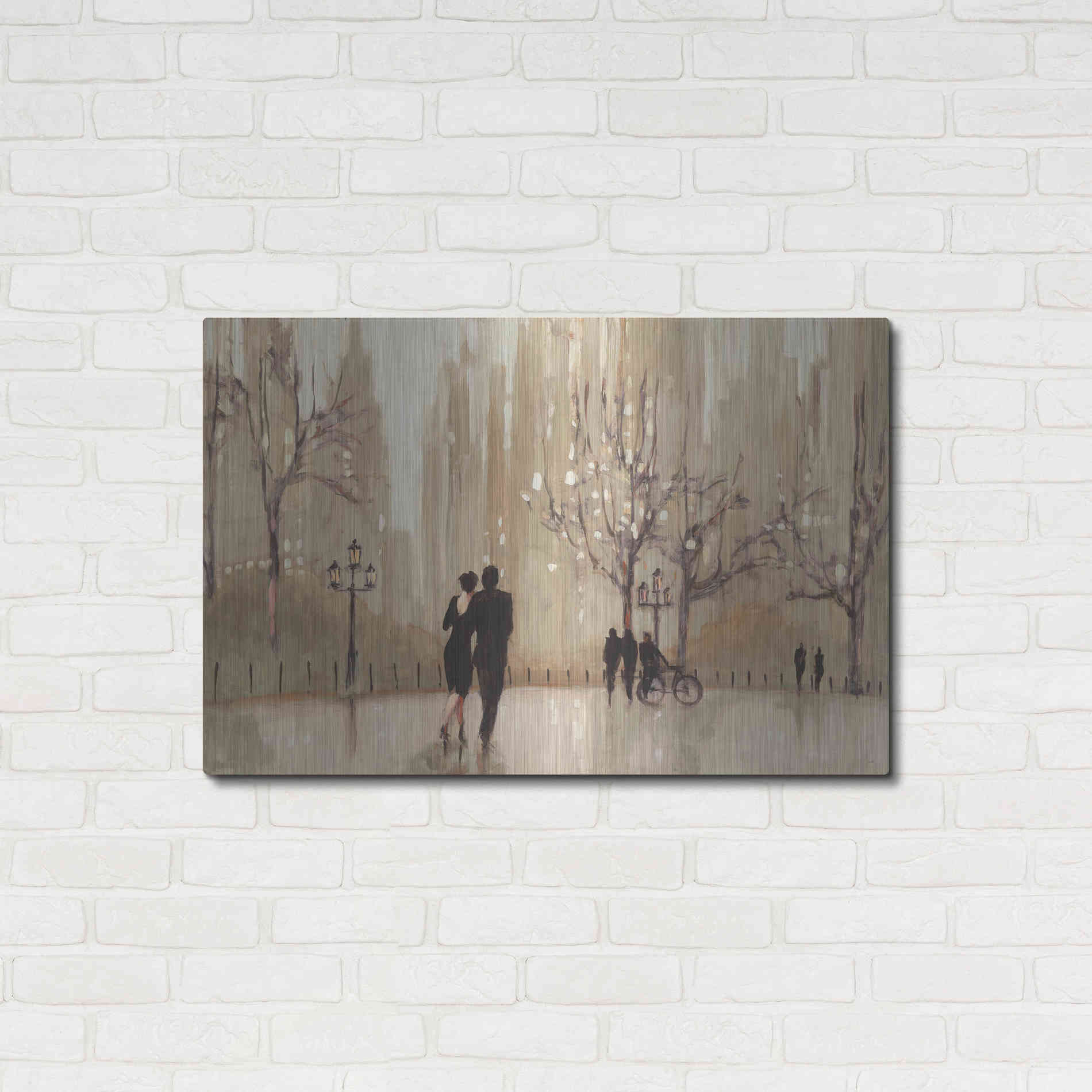 Luxe Metal Art 'An Evening Out Neutral' by Julia Purinton, Metal Wall Art,36x24