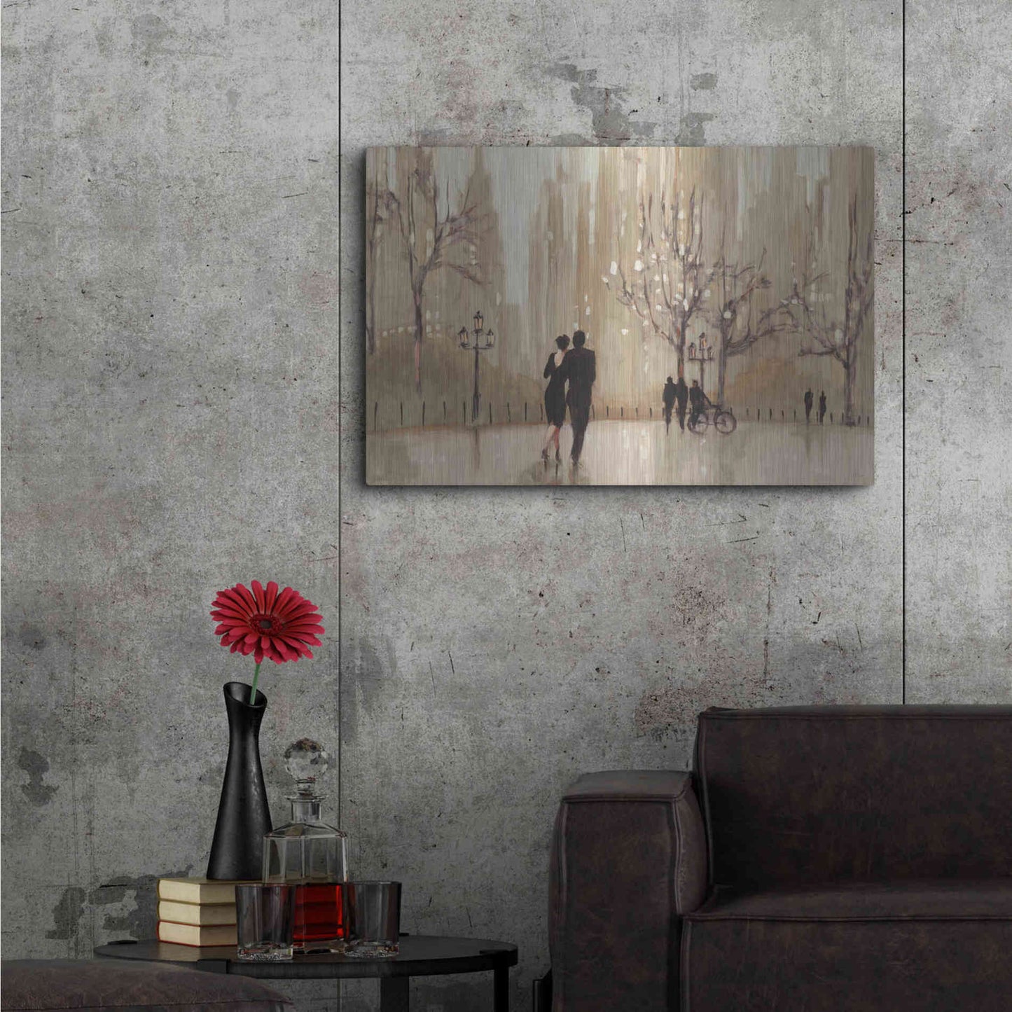 Luxe Metal Art 'An Evening Out Neutral' by Julia Purinton, Metal Wall Art,36x24