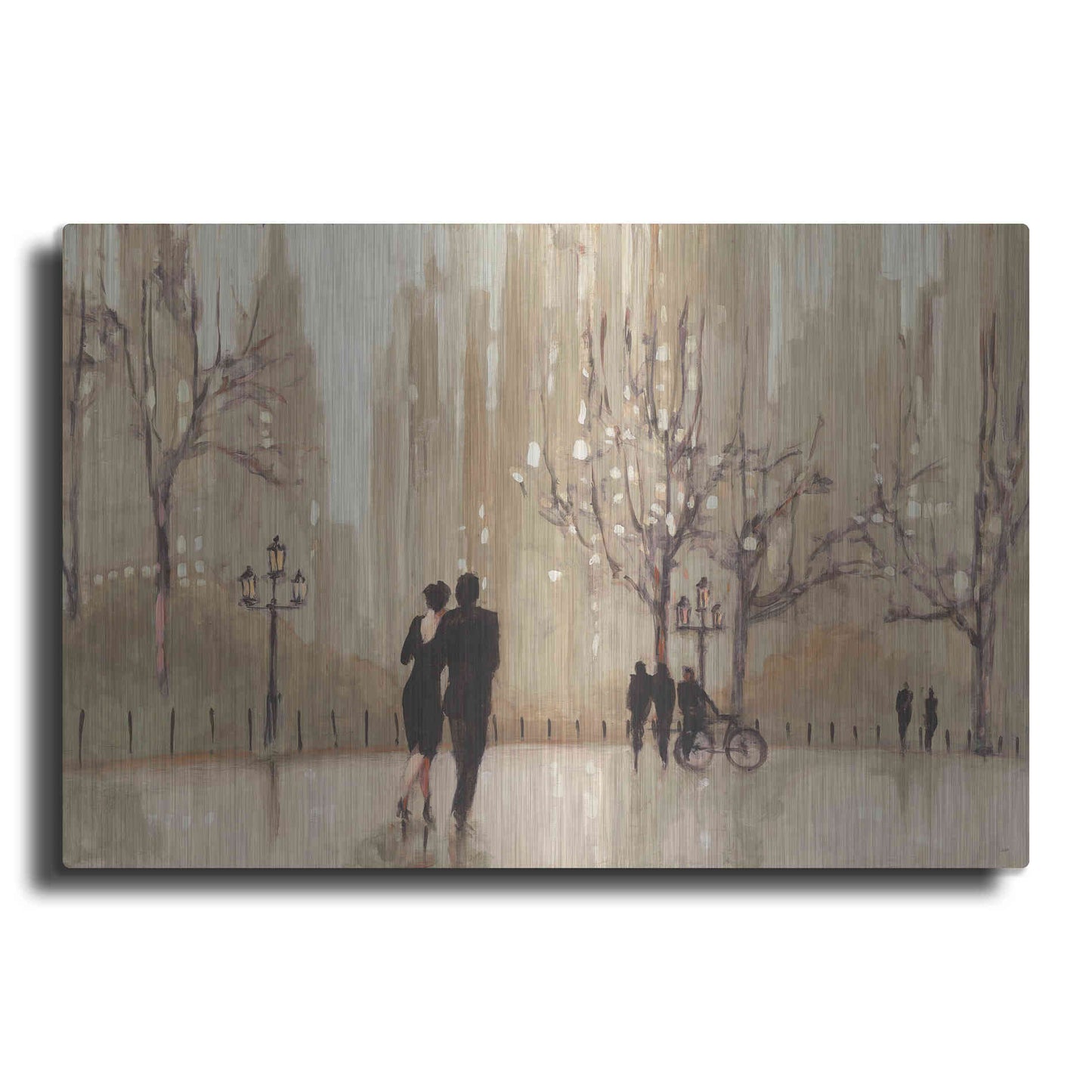 Luxe Metal Art 'An Evening Out Neutral' by Julia Purinton, Metal Wall Art