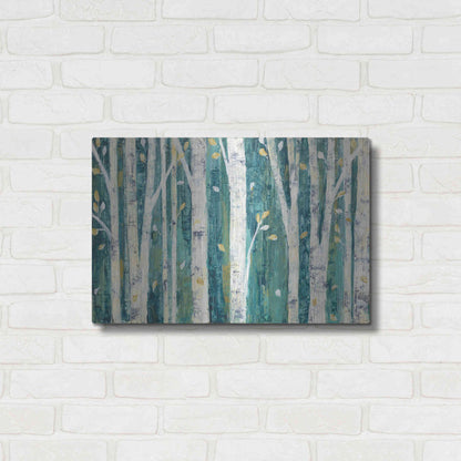 Luxe Metal Art 'Birches in Spring' by Julia Purinton, Metal Wall Art,24x16