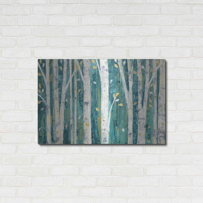 Luxe Metal Art 'Birches in Spring' by Julia Purinton, Metal Wall Art,36x24