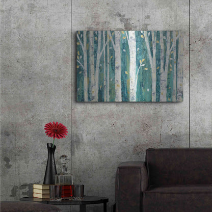 Luxe Metal Art 'Birches in Spring' by Julia Purinton, Metal Wall Art,36x24