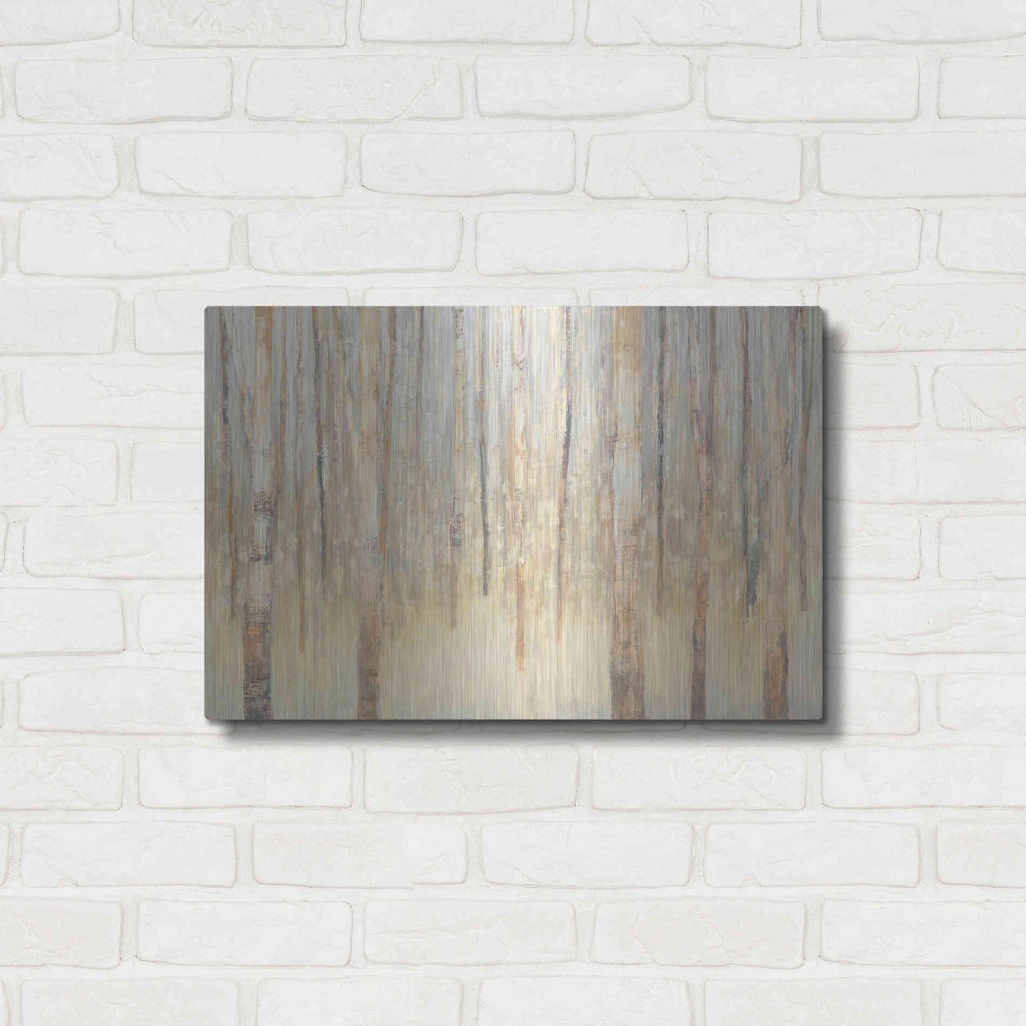 Luxe Metal Art 'Birches In Winter' by Julia Purinton, Metal Wall Art,24x16