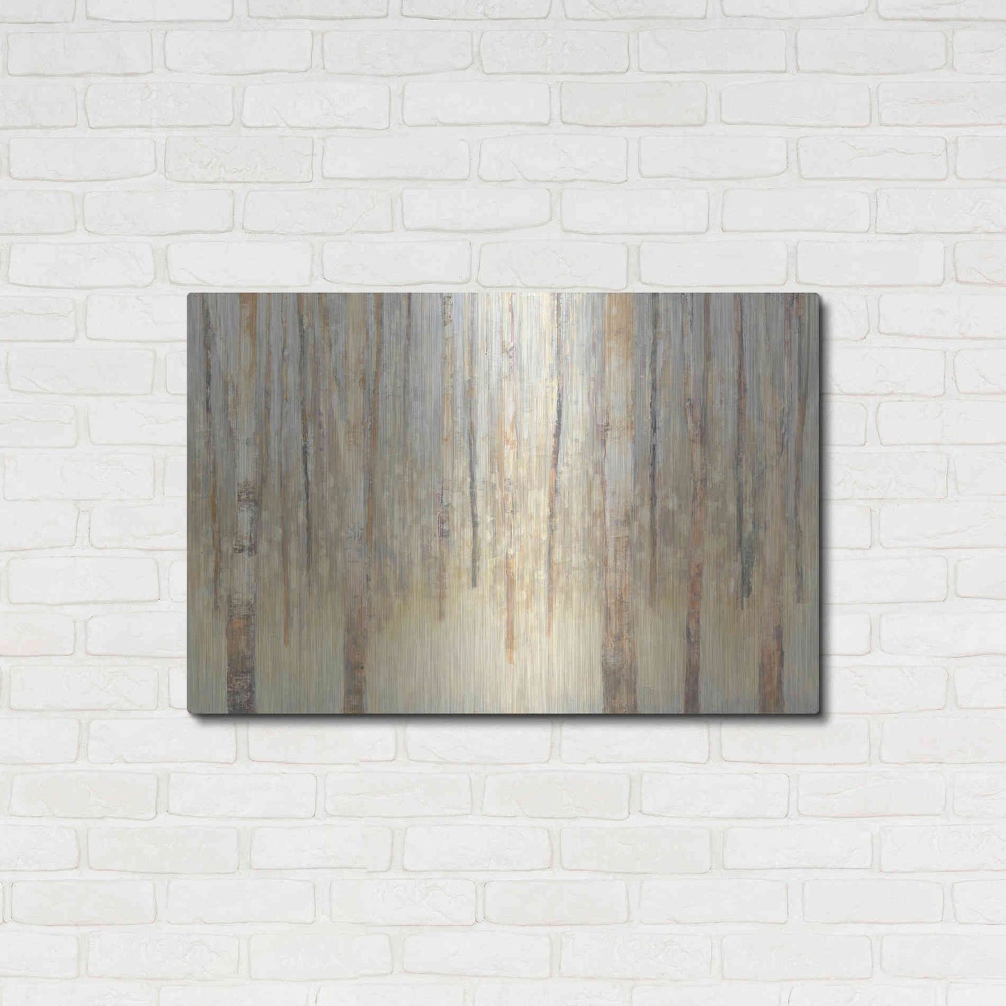 Luxe Metal Art 'Birches In Winter' by Julia Purinton, Metal Wall Art,36x24