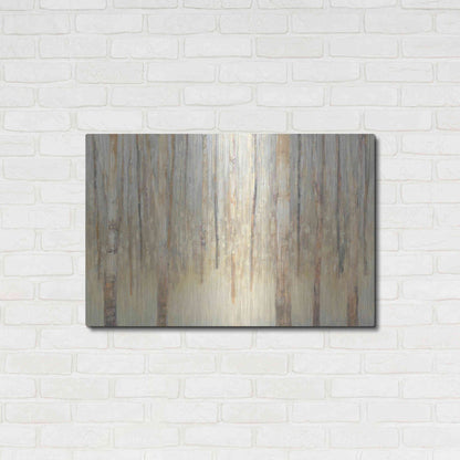 Luxe Metal Art 'Birches In Winter' by Julia Purinton, Metal Wall Art,36x24