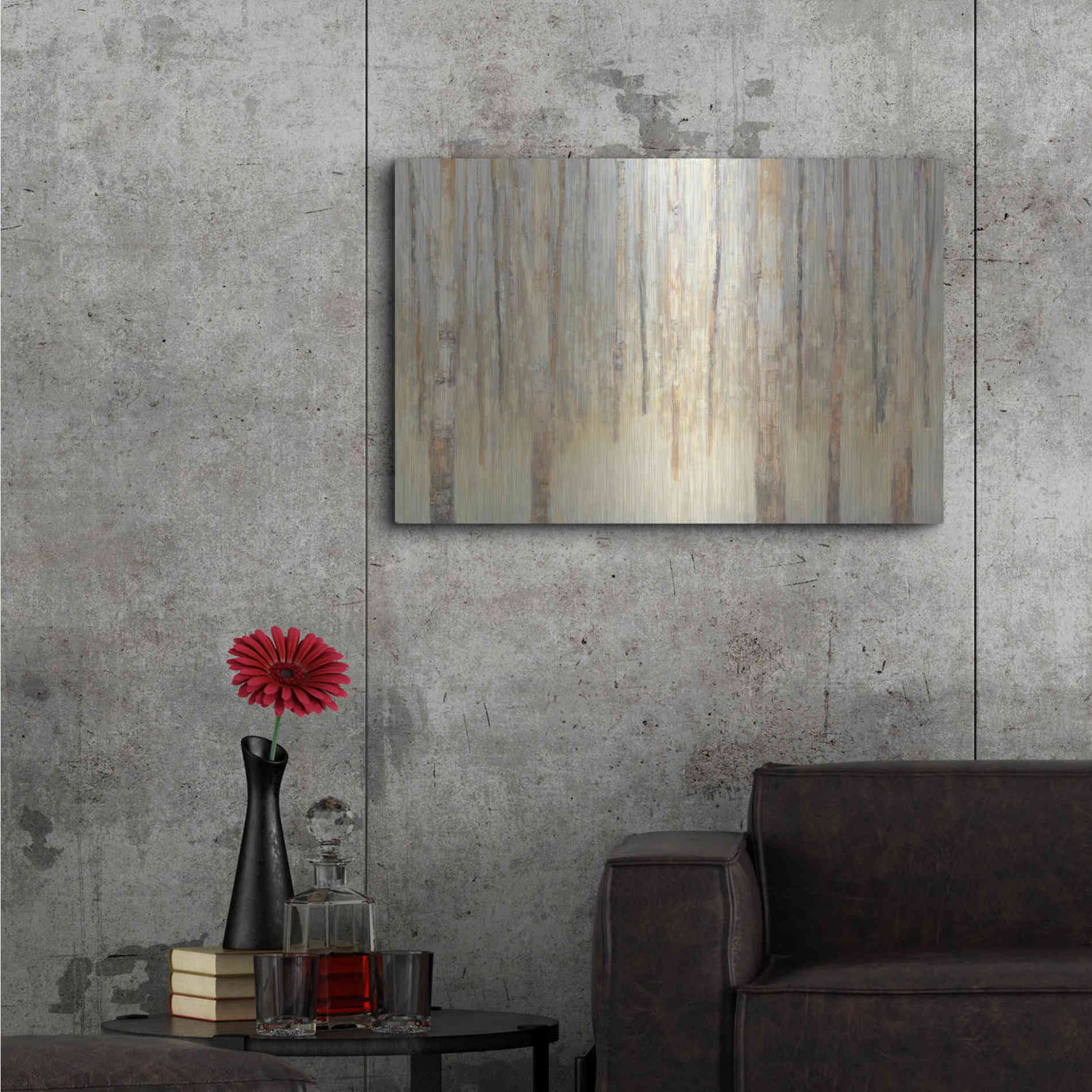 Luxe Metal Art 'Birches In Winter' by Julia Purinton, Metal Wall Art,36x24