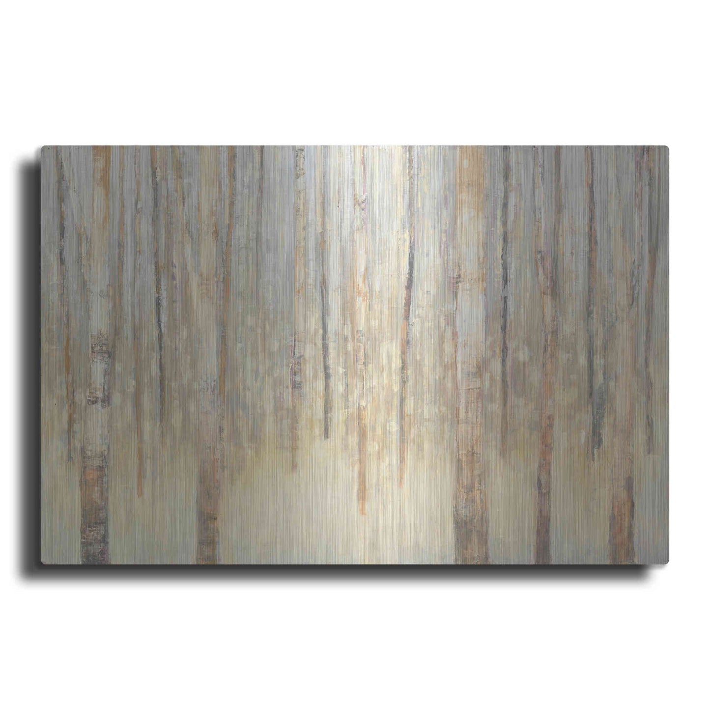 Luxe Metal Art 'Birches In Winter' by Julia Purinton, Metal Wall Art