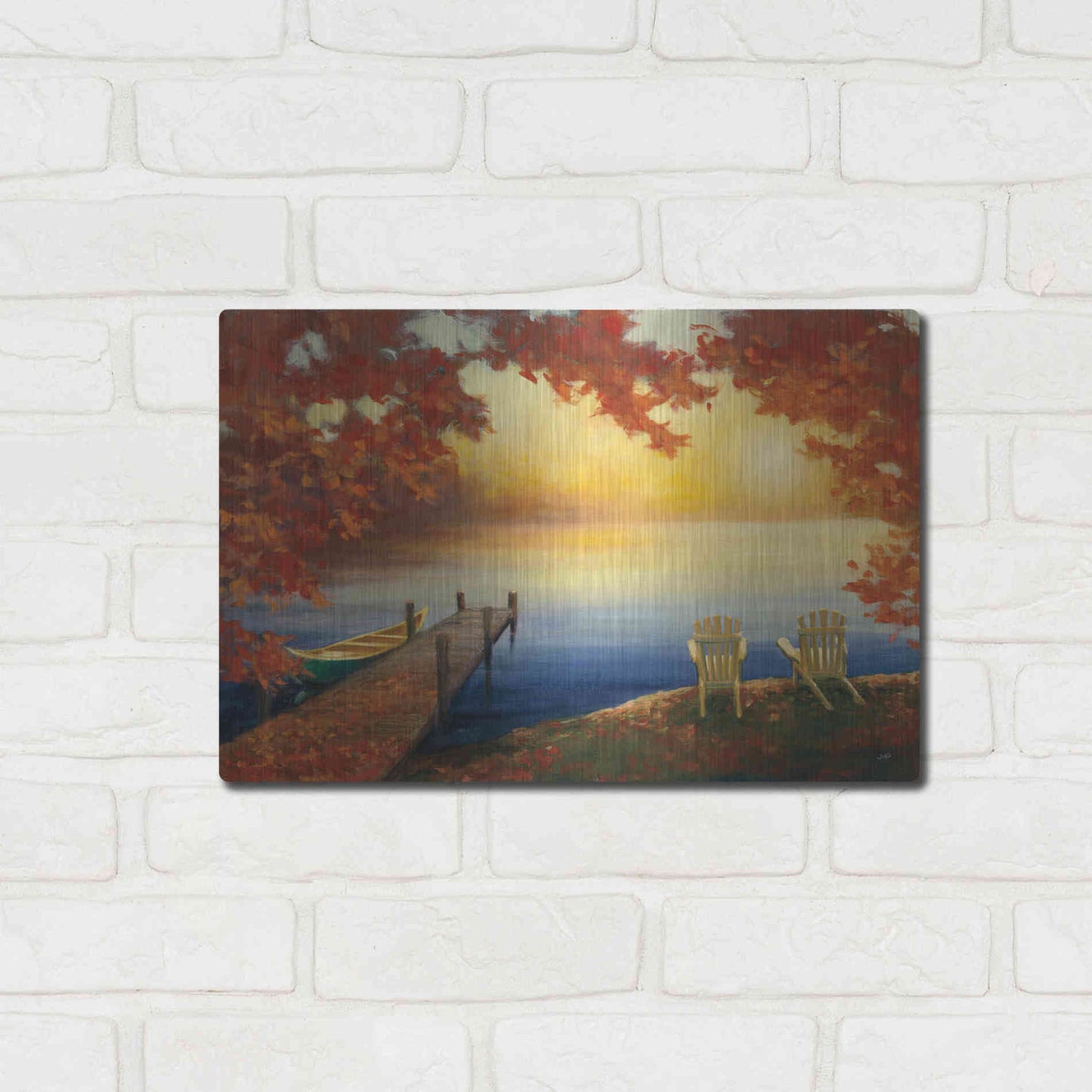 Luxe Metal Art 'Autumn Glow' by Julia Purinton, Metal Wall Art,16x12