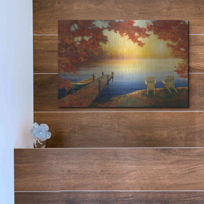 Luxe Metal Art 'Autumn Glow' by Julia Purinton, Metal Wall Art,16x12