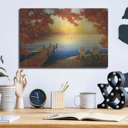 Luxe Metal Art 'Autumn Glow' by Julia Purinton, Metal Wall Art,16x12