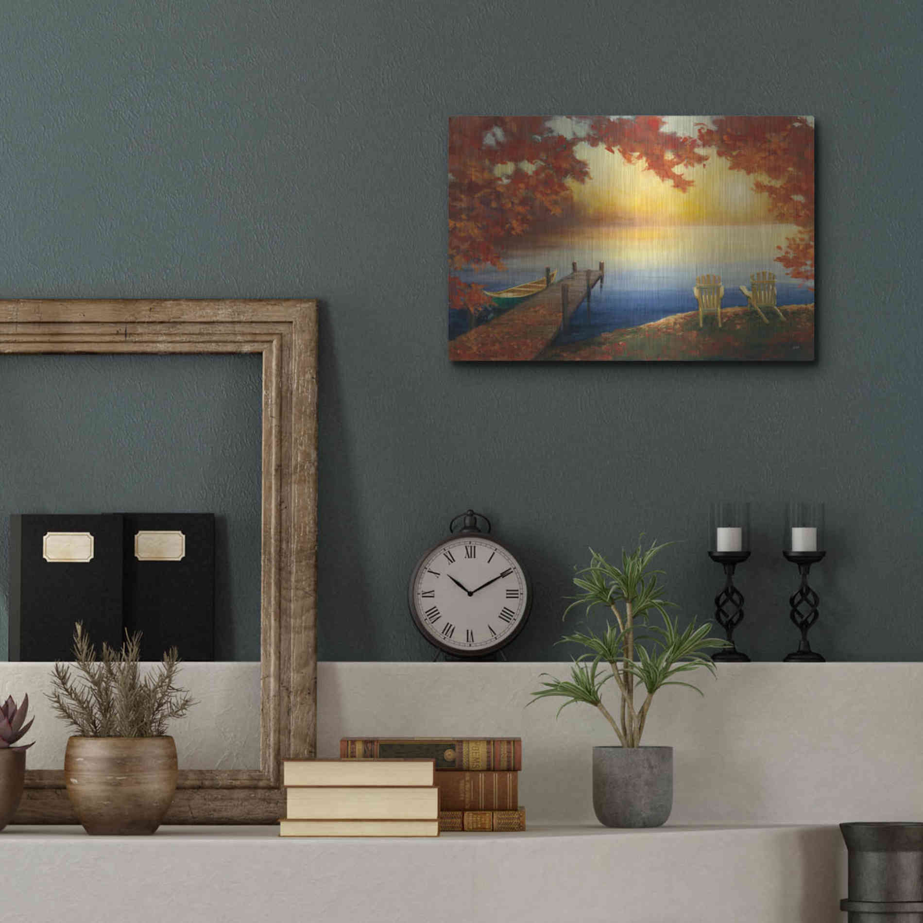 Luxe Metal Art 'Autumn Glow' by Julia Purinton, Metal Wall Art,16x12