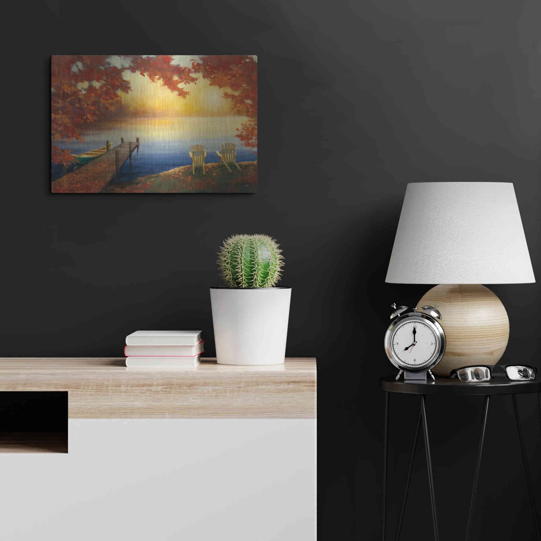 Luxe Metal Art 'Autumn Glow' by Julia Purinton, Metal Wall Art,24x16