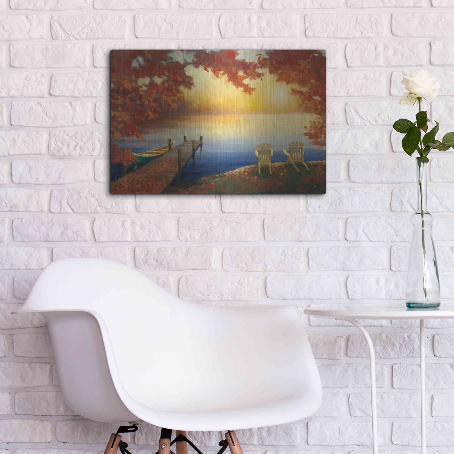 Luxe Metal Art 'Autumn Glow' by Julia Purinton, Metal Wall Art,24x16