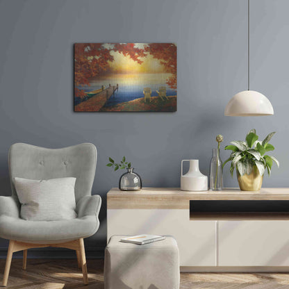 Luxe Metal Art 'Autumn Glow' by Julia Purinton, Metal Wall Art,24x16