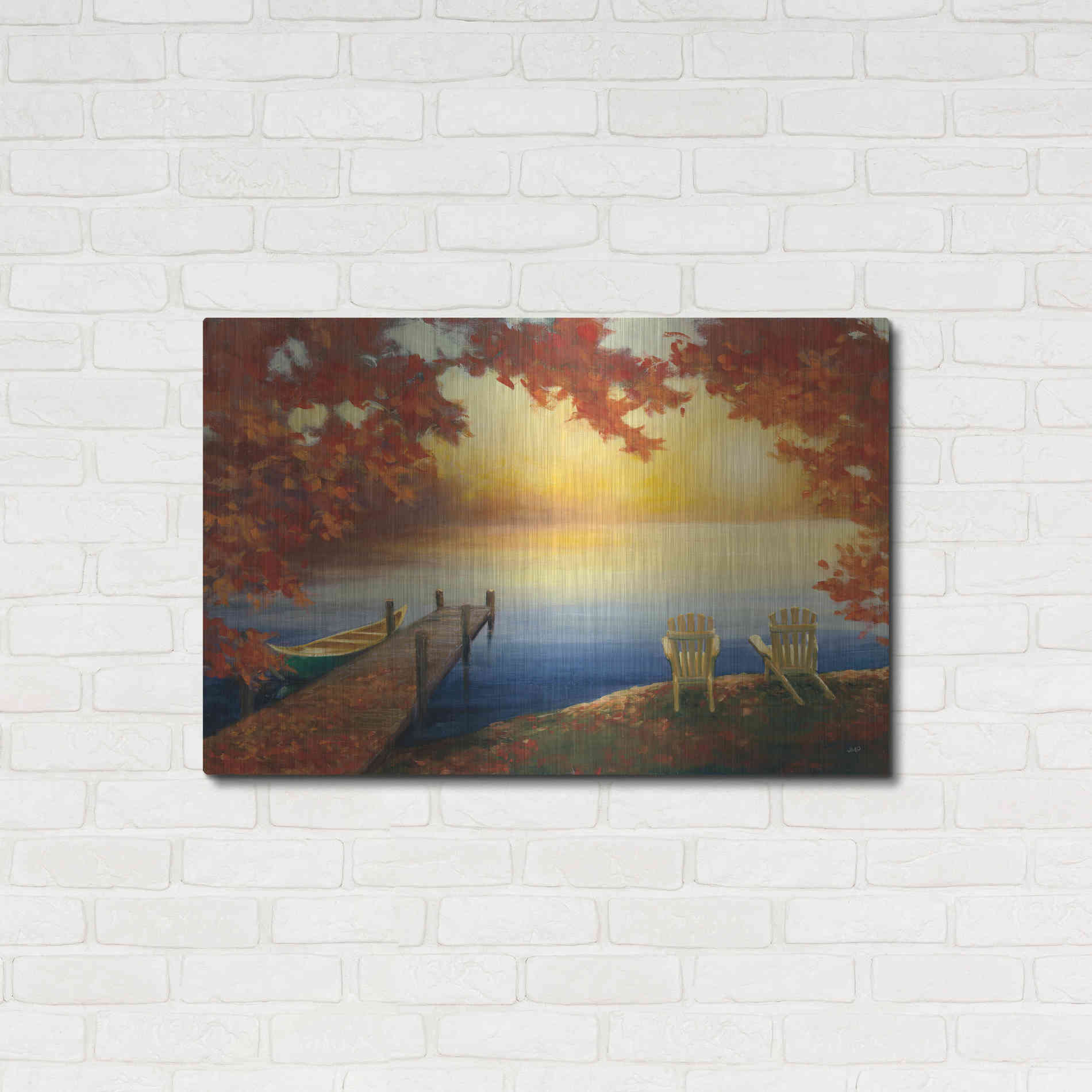 Luxe Metal Art 'Autumn Glow' by Julia Purinton, Metal Wall Art,36x24