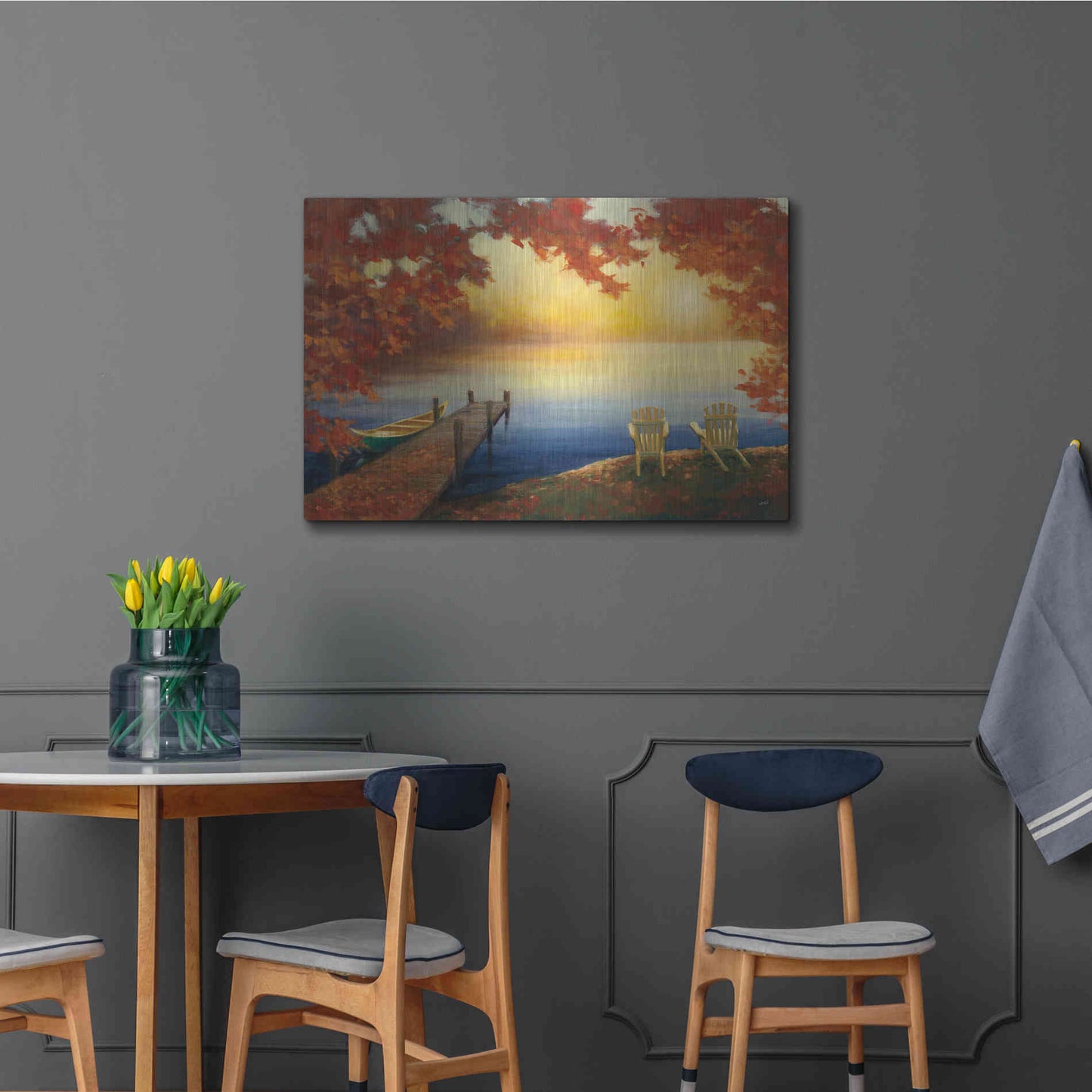 Luxe Metal Art 'Autumn Glow' by Julia Purinton, Metal Wall Art,36x24