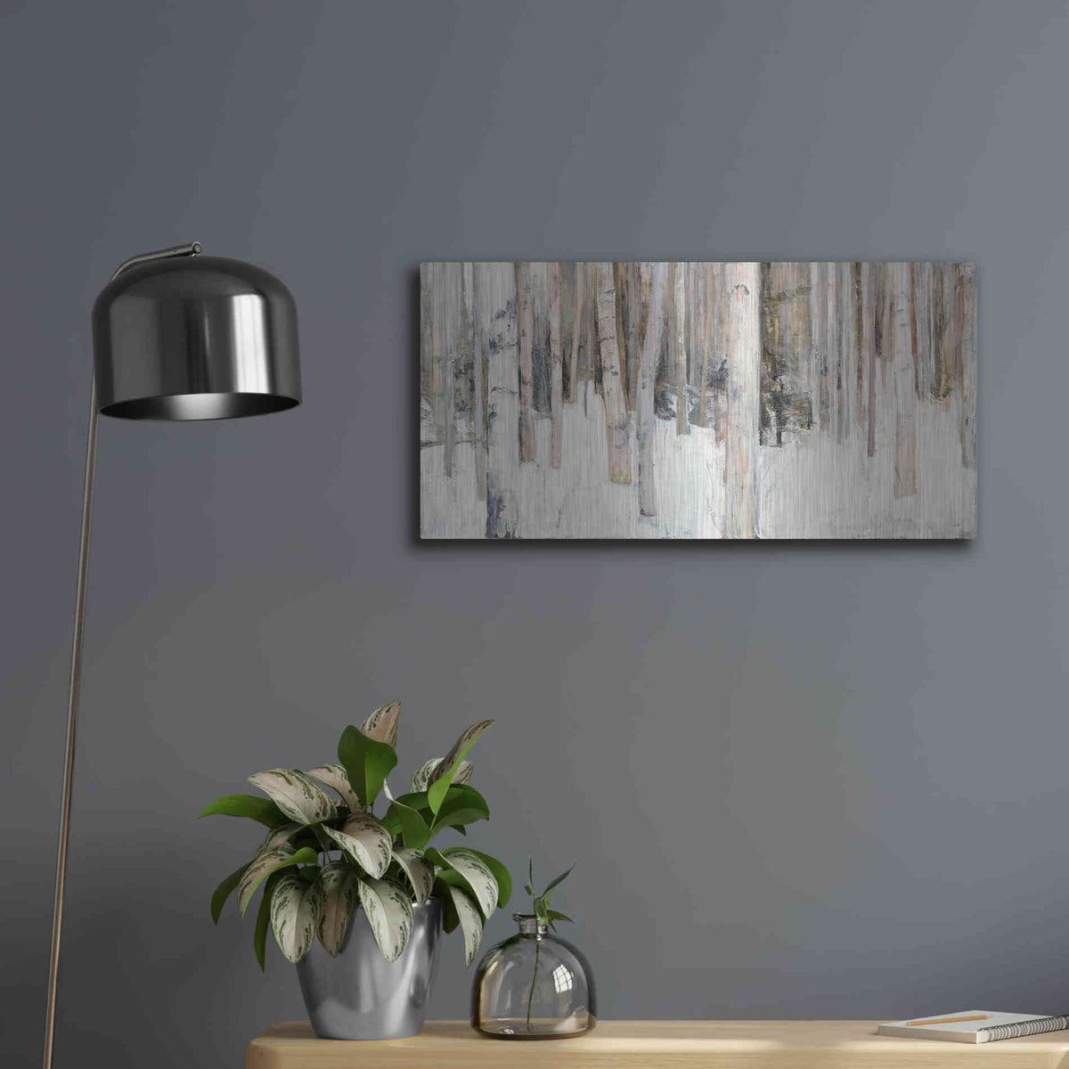 Luxe Metal Art 'Warm Winter Light III' by Julia Purinton, Metal Wall Art,24x12