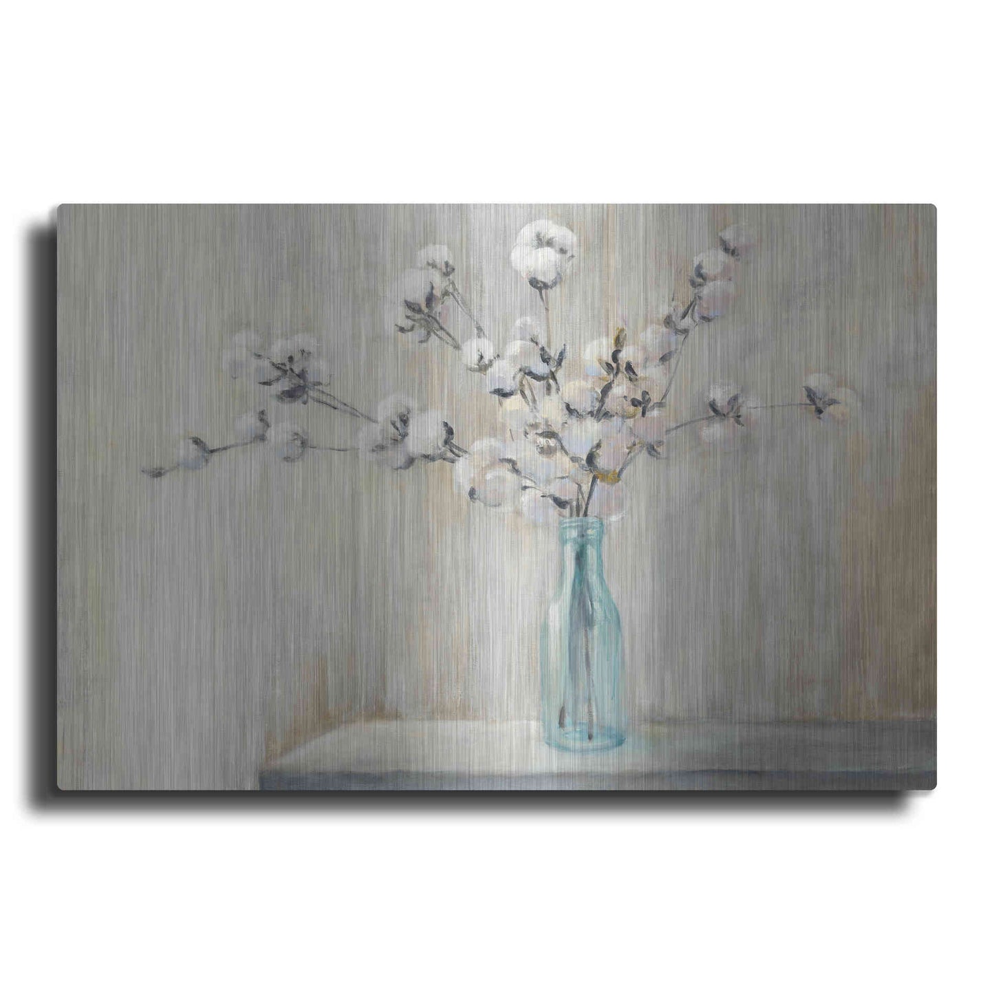 Luxe Metal Art 'Cotton Bouquet' by Julia Purinton, Metal Wall Art