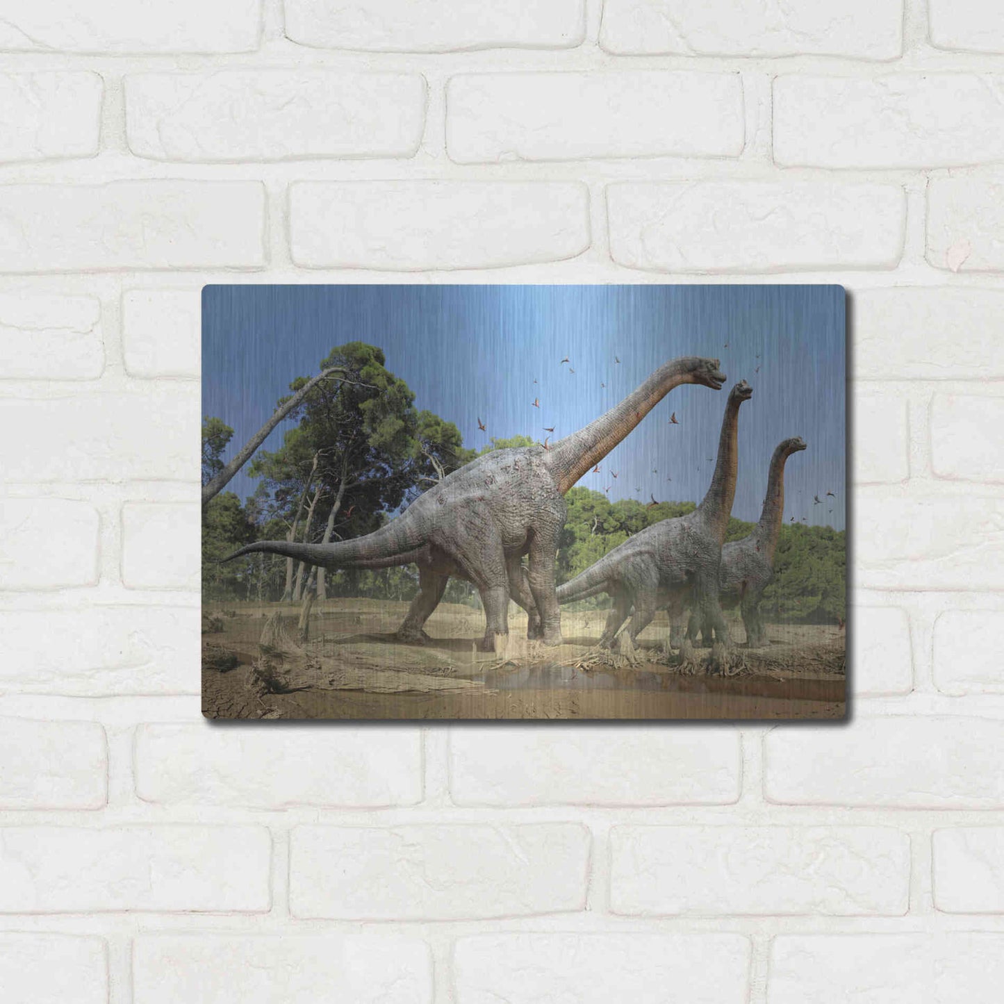 Luxe Metal Art 'Brachiosaurus', Metal Wall Art,16x12