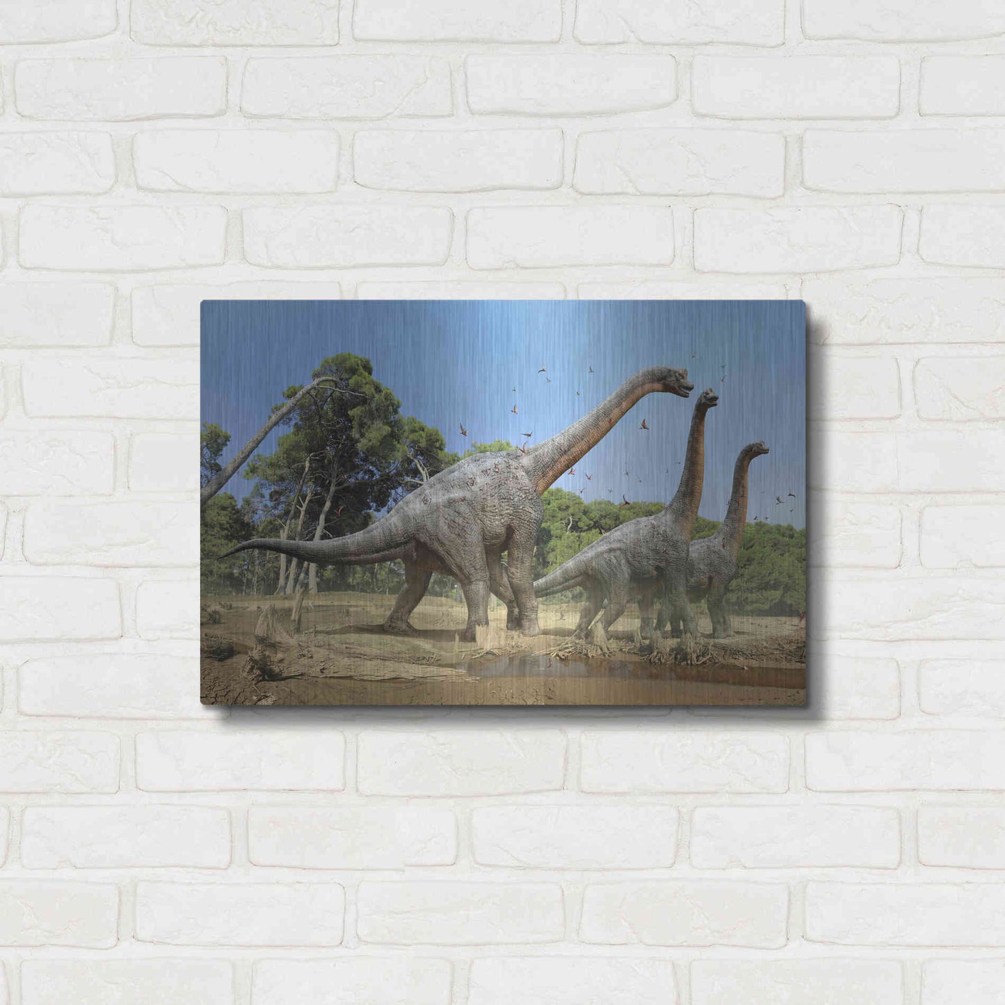 Luxe Metal Art 'Brachiosaurus', Metal Wall Art,24x16