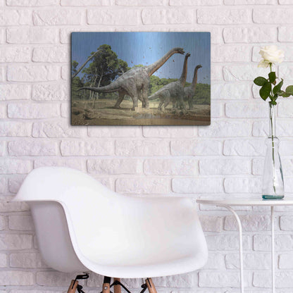 Luxe Metal Art 'Brachiosaurus', Metal Wall Art,24x16