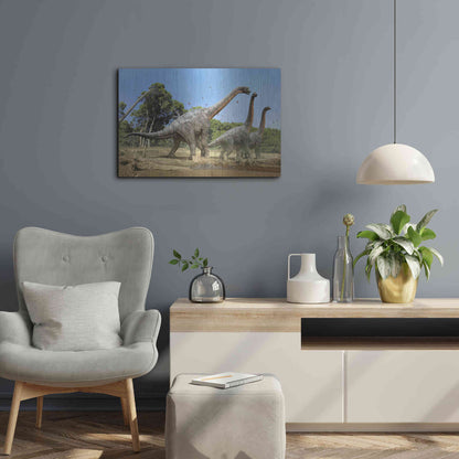 Luxe Metal Art 'Brachiosaurus', Metal Wall Art,24x16