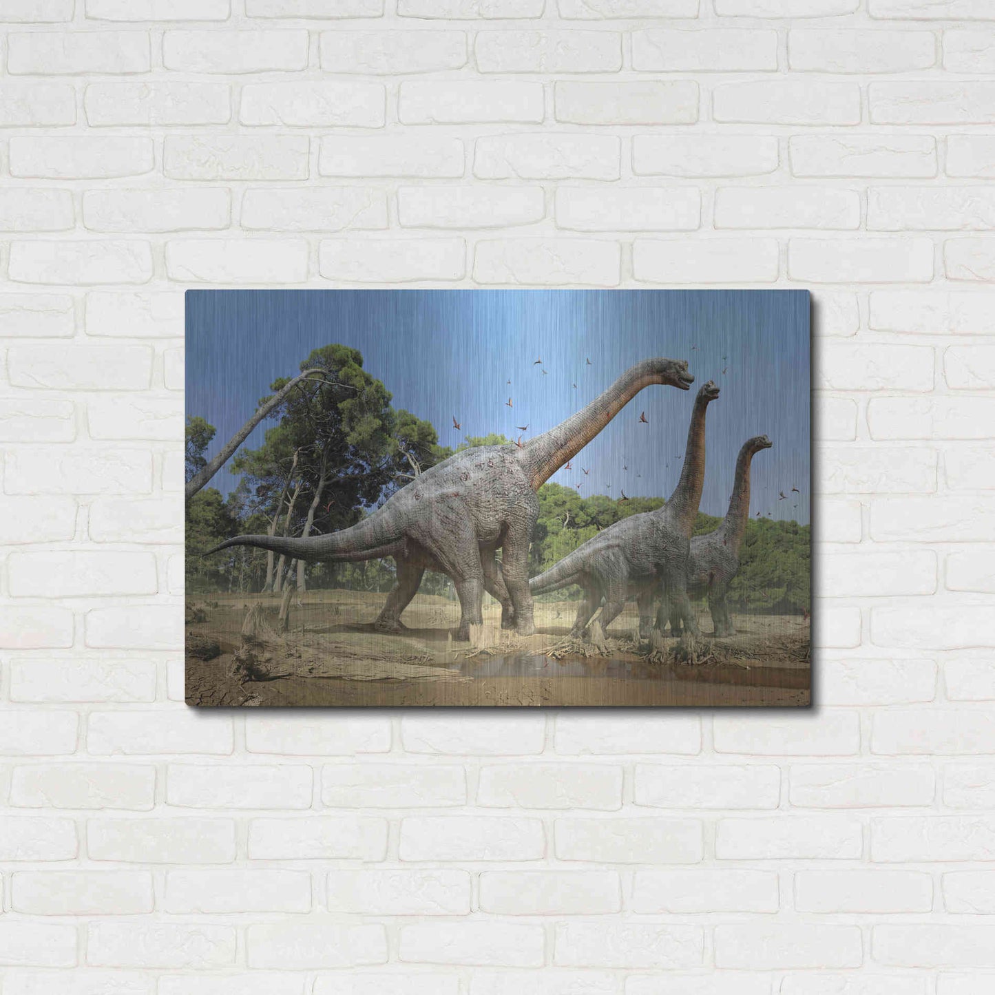 Luxe Metal Art 'Brachiosaurus', Metal Wall Art,36x24