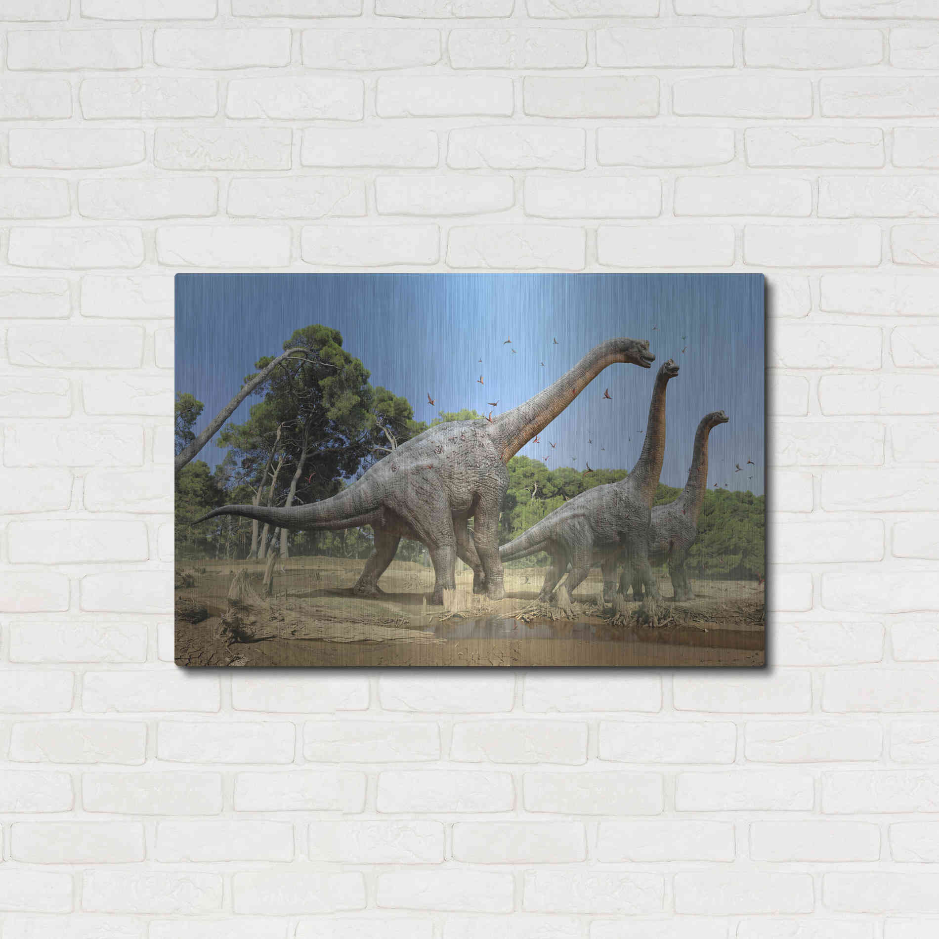 Luxe Metal Art 'Brachiosaurus', Metal Wall Art,36x24