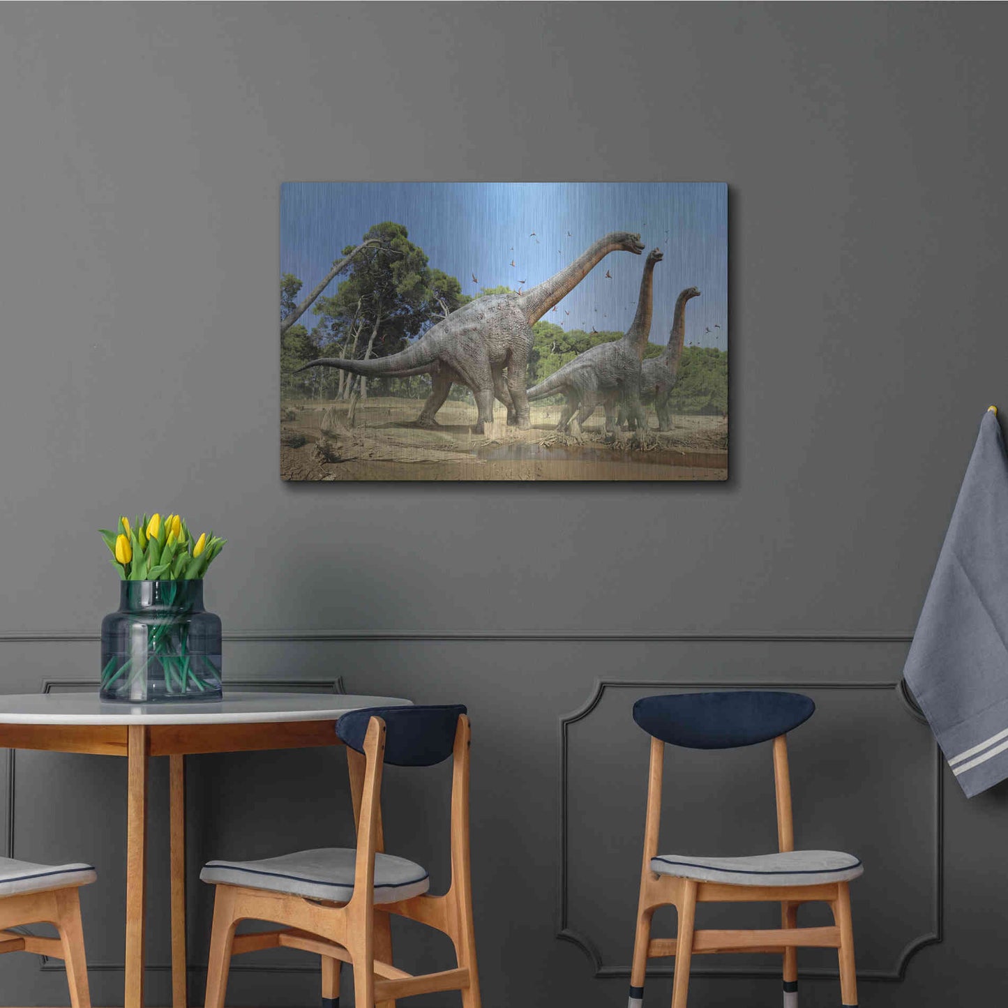 Luxe Metal Art 'Brachiosaurus', Metal Wall Art,36x24