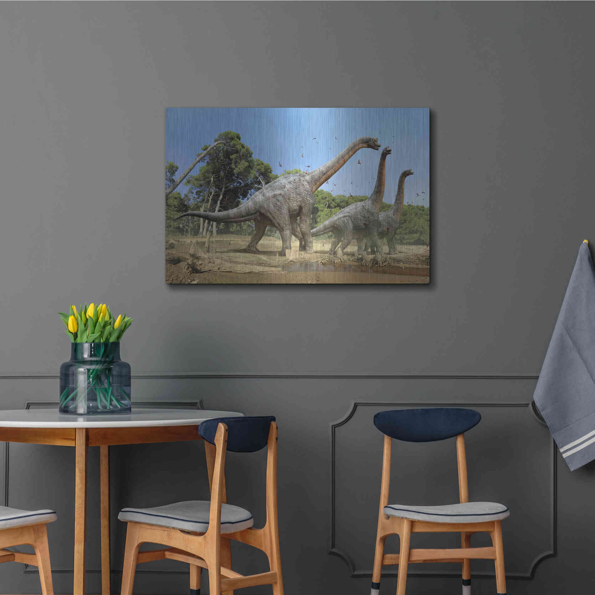 Luxe Metal Art 'Brachiosaurus', Metal Wall Art,36x24