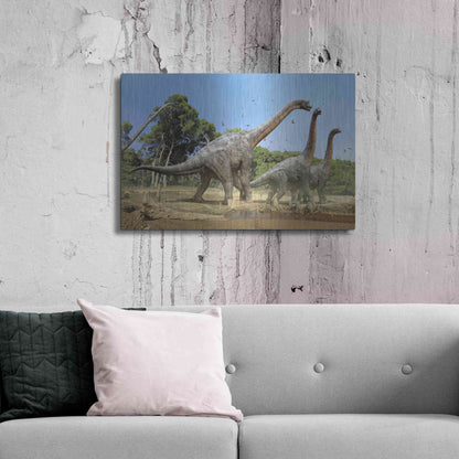 Luxe Metal Art 'Brachiosaurus', Metal Wall Art,36x24