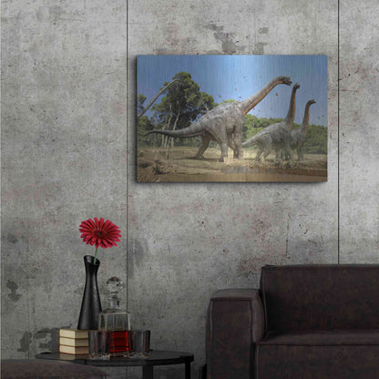 Luxe Metal Art 'Brachiosaurus', Metal Wall Art,36x24