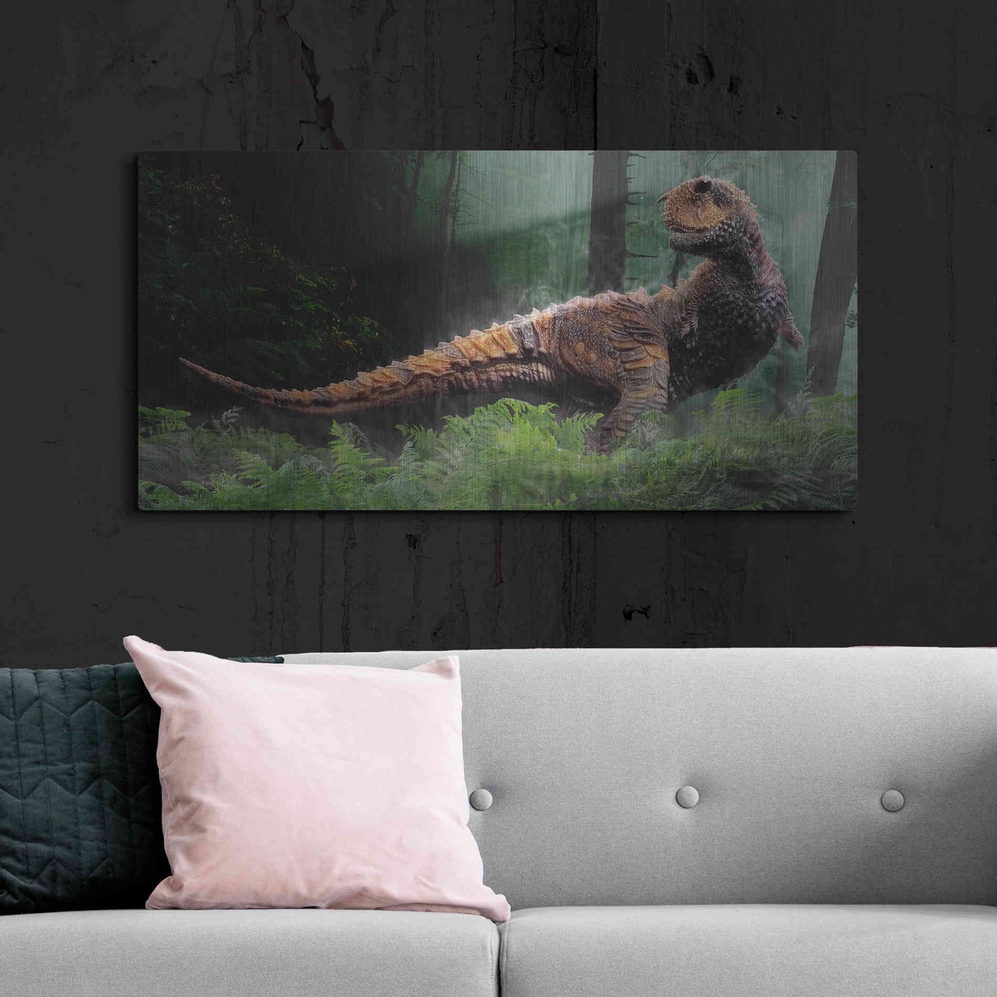 Luxe Metal Art 'Carnotaurus', Metal Wall Art,48x24