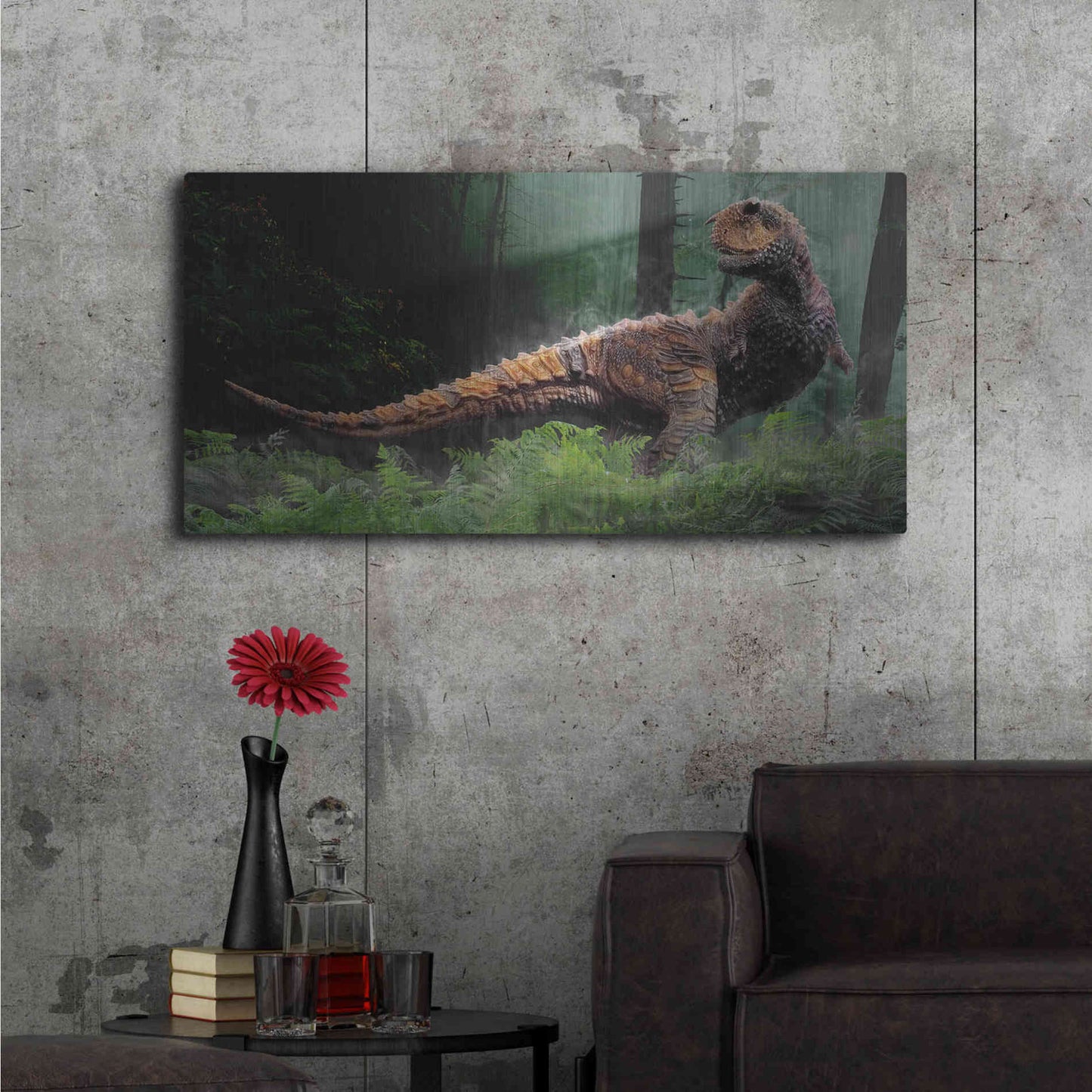 Luxe Metal Art 'Carnotaurus', Metal Wall Art,48x24