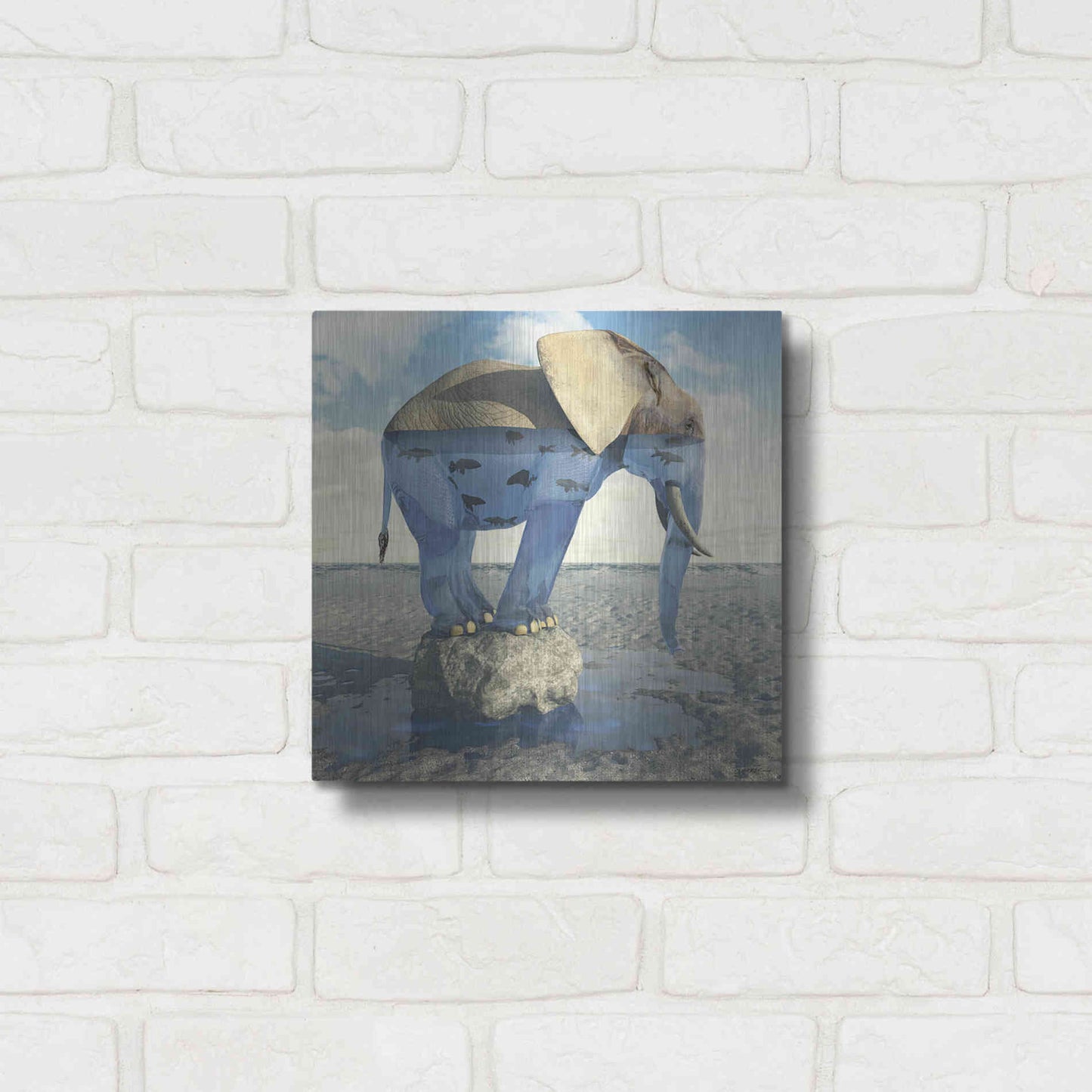 Luxe Metal Art 'Drinking Problem' by Cynthia Decker, Metal Wall Art,12x12