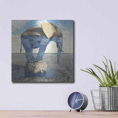 Luxe Metal Art 'Drinking Problem' by Cynthia Decker, Metal Wall Art,12x12