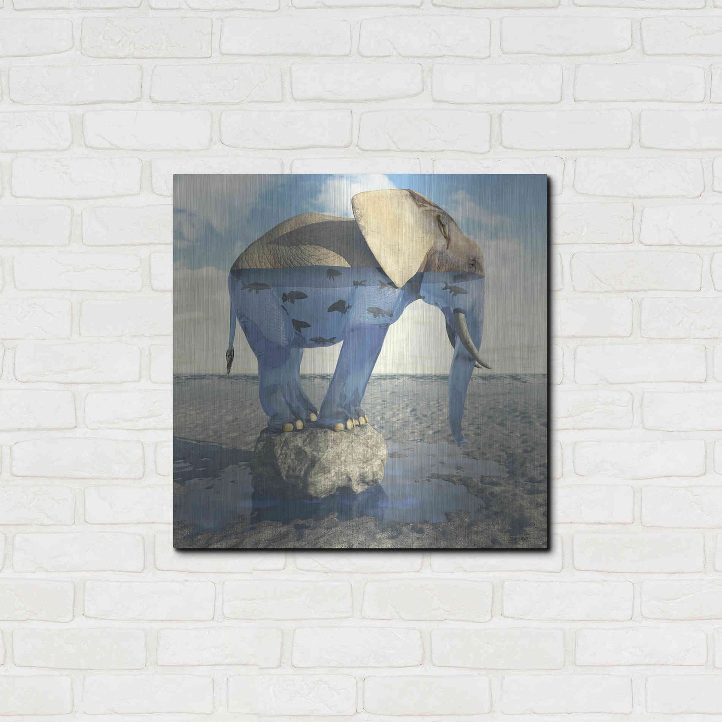 Luxe Metal Art 'Drinking Problem' by Cynthia Decker, Metal Wall Art,24x24