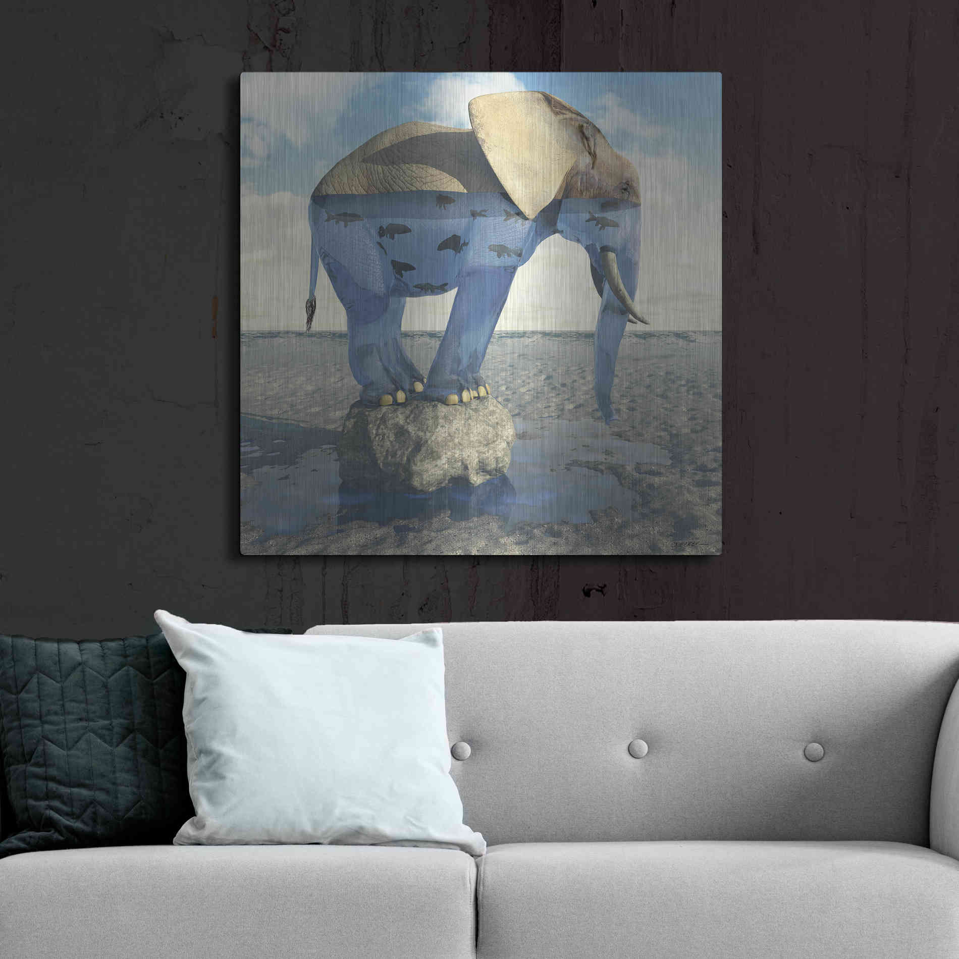 Luxe Metal Art 'Drinking Problem' by Cynthia Decker, Metal Wall Art,12x12