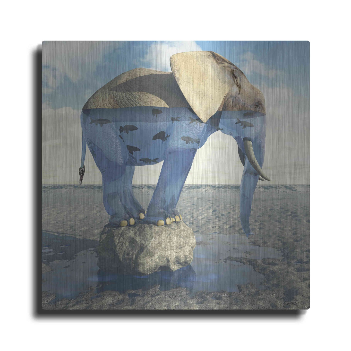 Luxe Metal Art 'Drinking Problem' by Cynthia Decker, Metal Wall Art