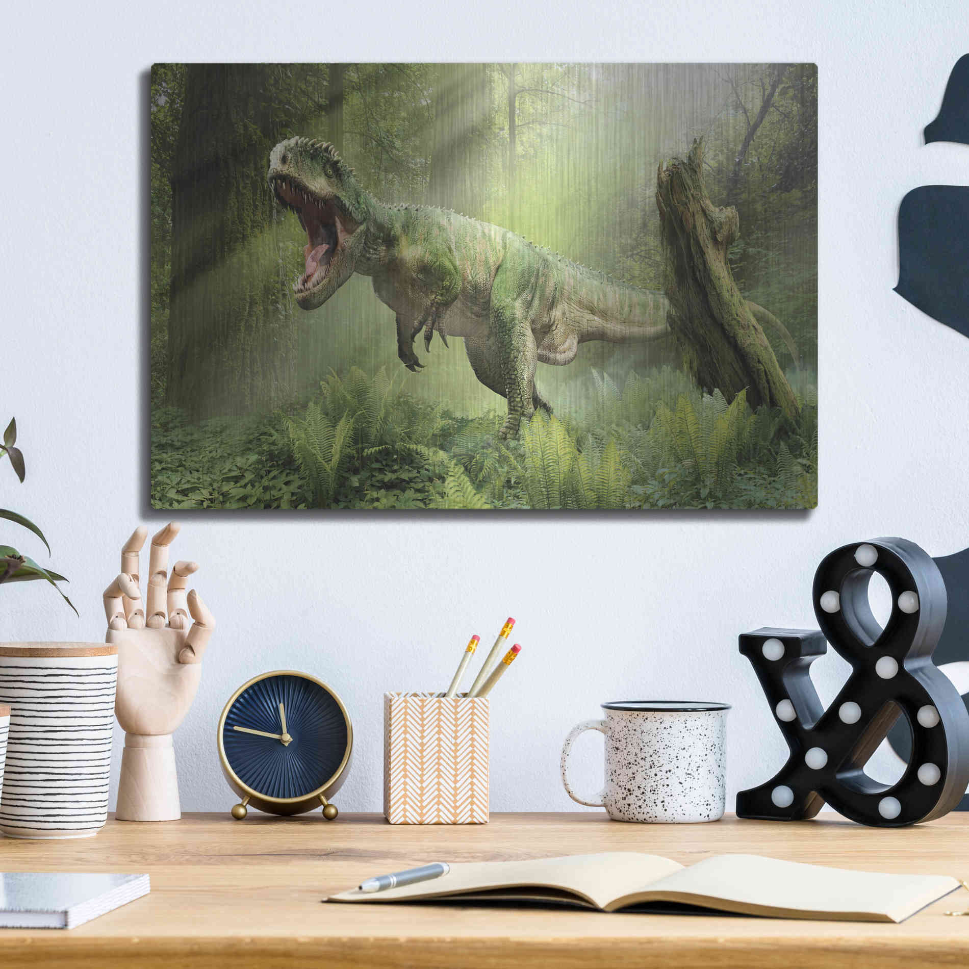 Luxe Metal Art 'Giganotosaurus', Metal Wall Art,16x12