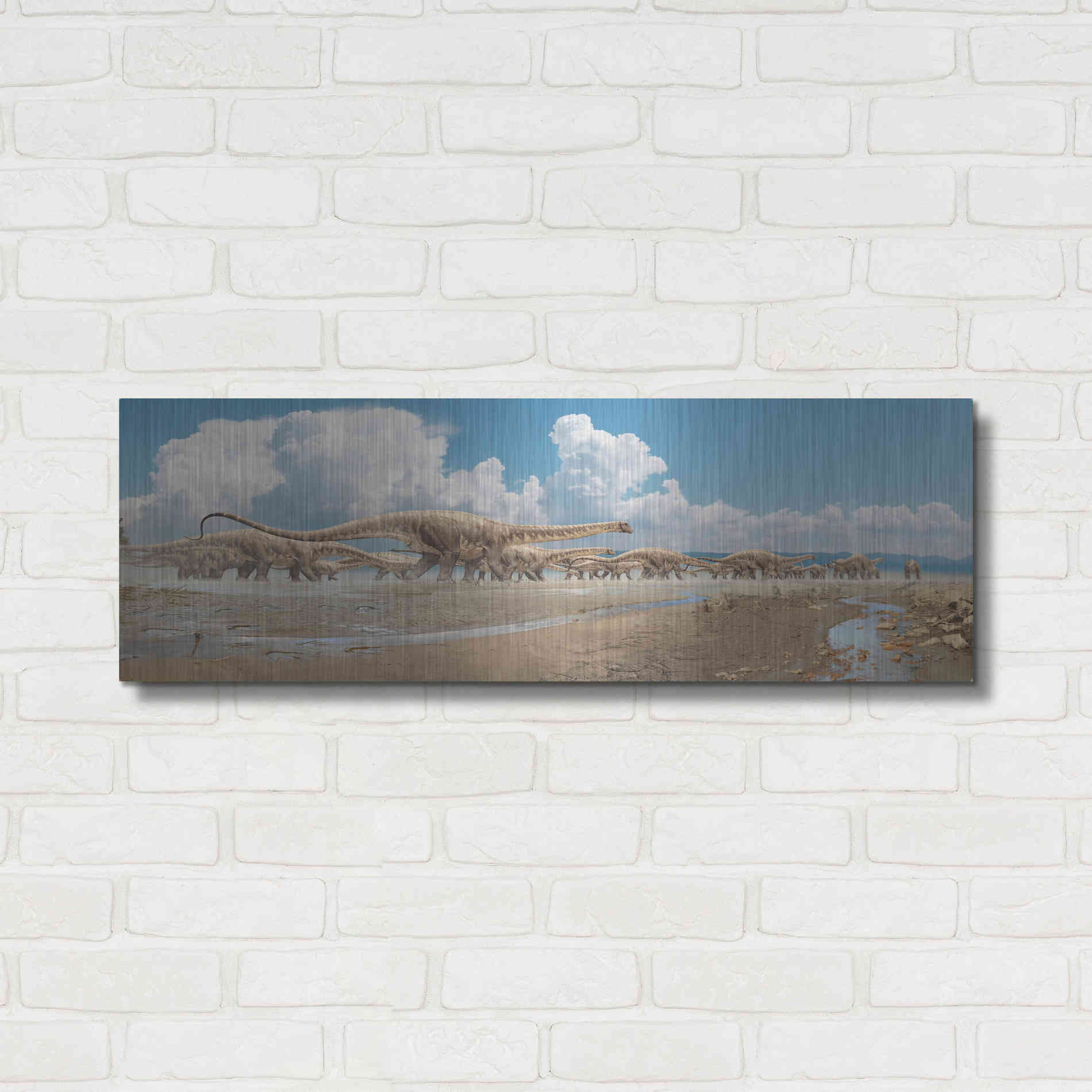 Luxe Metal Art 'Migration', Metal Wall Art,36x12